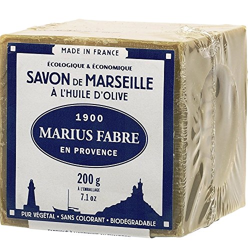 Marius Fabre Cube of Pure Marseilles Soap (200G, 1. Green (Olive Oil))