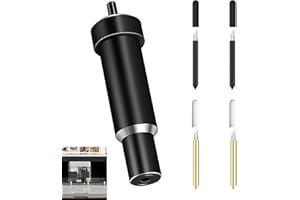 ZESCYHA 4 Pezzi Lame Taglio Profondo per Cricut Maker, Lame di Ricambio Punta Fine 45/60 Gradi con Alloggiamento di Ricambio, Deep Cut Blade Compatibili con Cricut Maker 3 Air 3 Air 2 Air One Explore 3