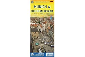 MUNICH & SOUTHERN BAVARIA WATERPROOF: ITM Travel Reference Map 1:350000
