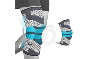 Bmeigo Knee Brace for Men Women, Knee Support Compression Sleeve with Patella Gel Pads Side, Stabilizers for Running, Sports, Relief Joint Pain, Arthritis, Ligament Injury, Meniscus Tear, ACL