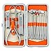 Belle 13 in 1 Professional Nail Care Personal Manicure & Pedicure Set,for Thick Hard Nails, onychomycosis, ingrown Nail, paronychia,Orange,Ship from UK