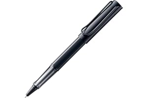 ‎LAMY Lamy AL-star black Tintenroller - leichter Stift mit transparenten, ergonomischen Griff & Strichbreite M - Gehäuse aus Aluminium – mit Tintenrollermine M 63 Strichbreite M in schwarz