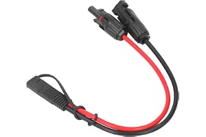 Solpanel Till SAE Adapterkabel, 10AWG 0,35m Solpanelskablar Kontakter SAE Adapter Solenergikabel Koppartråd för RV