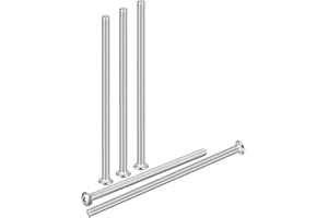 DTGN M5-0.8x110mm Button Head Socket Cap Screws - 5Pack - Good for Road Bicycle, Mountain Bike, Auto, Motorcycle - 304 Stainless Steel Whitewashed - Hex Socket Drive Fasteners
