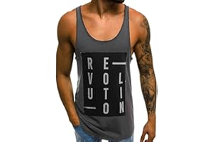 WAZZAP Camiseta Tirantes Gym Hombre Fitness Gimnasio Deportivo Tank Top Sin Manga T-Shirt