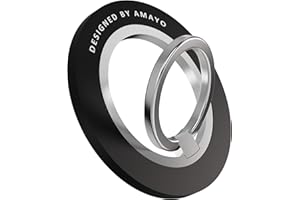 Amayo - Anneau de Support Magnétique pour Téléphone Portable Magsafe, Poignée et Support pour iPhone Séries 15 Pro Max, 14, 13, 12 - Accessoires Magsafe