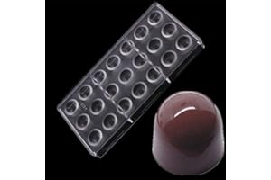 AUSUKY Moule à chocolat professionnel demi-cercle en polycarbonate 21 cavités