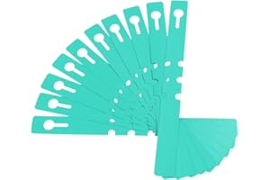 OUNONA 100pcs Plastic Plant Tree Tags Nursery Garden Lables 2x20cm Wrap Around Hanging Tags Nursery Garden Stakes Large Writing Surface (Green)