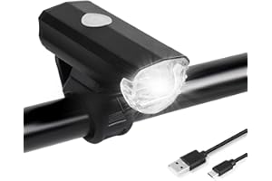 SANFANT Fahrradlicht Vorne USB Aufladbar, StVZO Zulassung Fahrradbeleuchtung Mit 2 Licht-Modi, IPX4 Wasserdicht Frontlicht für Kinder und Erwachsene