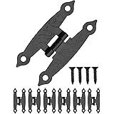 FUXXER - 6x Antike Scharniere, Metall-Scharniere, Eisen-Scharniere, Klassisches Design, für Schränke, Schrank-Türen Truhen Ki