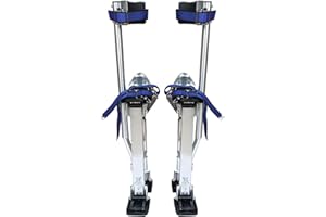 findmall 15-23 Inch Drywall Stilts Grade Adjustable Auminum Tool Stilt for Painting or Cleaning - Silver