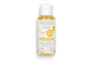 EVOLUDERM - Huile d’Amande Douce Bébé - Nourrit - Adoucit - Protège - 100 ml - 99,6% d'Origine Naturelle - Végan - Fabrication Française