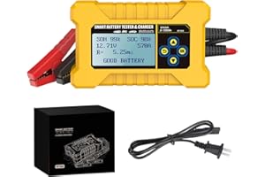 QPKING Testeur de batterie chargeur de batterie de voiture BT380 analyseur de testeur de batterie de voiture Banque de charge cca2400 pour véhicules 12V