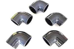 Lot de 5 Coudes PVC Pression 90° / 63mm intérieur F/F PN16 / Piscine et arrosage / 63 mm Manchon