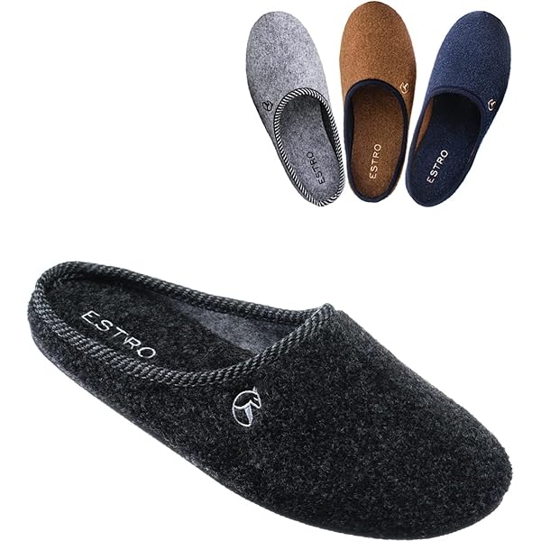 Riemot Pantoufles Confortables Pour Homme Avec Semelle En Mousse à Mémoire De Forme Réglable Et Auto-agrippante - Chaudes - Respirantes - Pour Intérieur Et Extérieur - Pointure 41 EU