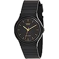 Casio Men's Watch - MQ-24-1ELDF Black/Gold Dial, Black Band