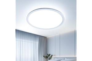 EASY EAGLE Lampara Techo LED 40CM: 6500K Plafon LED Techo Downlight para Salon Cocina Pasillo Baño Sala Dormitorio, 40CM 4800LM, Blanco