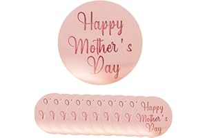 KEEPATY 10 Pieces Happy Mother's Day Acrylic Cupcake Toppers Round Mirror Engraved Cake Topper Cupcake Decorations for Birthday Party (Rose Gold)