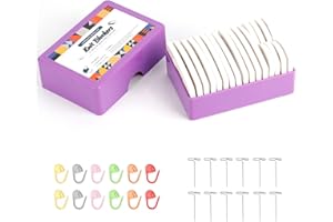JABNOW Kit de bloqueo para tejidos a needles, Kit completo para tejer, 84 piezas, Púrpura, No plegable, Adulto