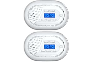 Détecteur de Monoxyde de Carbone - Batterie de 10 Ans - Aroha Safety Pro Detecteur Monoxyde Carbone, Capteur de CO - 2 pièces