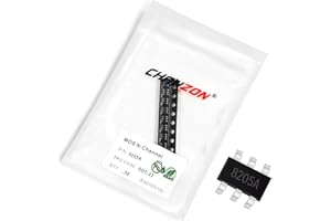 Chanzon 8205A Dual N-Channel MOSFET Transistor, SOT-23-6 SMD Enhancement Mode (Pack of 10pcs)