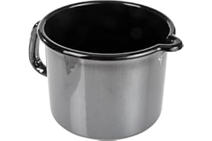 GSW 255141 Professionale Black Star Pentolino per Latte, Smalto, Nero, 14 cm