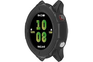 Etui kompatybilne z Garmin Forerunner 255, Disscool miękkie, odporne na upadki etui ochronne z TPU (TPU/czarny)