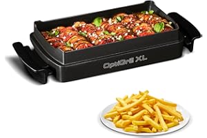 ‎TEFAL Tefal OptiGrill+ XL Backschale, geeignet für alle OptiGrill+ XL Modelle, 2 Liter Fassungsvermögen, antihaftbeschichtete Aludruckguss-Form, Portionen 4 bis 6, Schwarz, XA7278