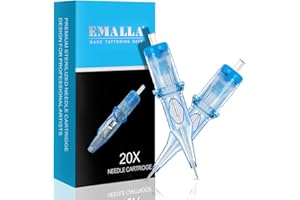 Emalla ELIOT Tattoo Nadeln, 20 Stück Tattoo Cartridges Nadeln #12 3RLL Runder Liner Tattoo Nadeln Set für Tattoo Pen Maschine Set