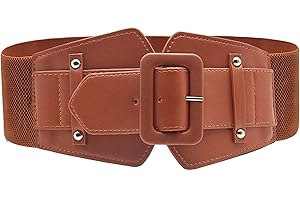 AABDTYYD Belts for Women,Women Stretchy Wide Waist Belt,Vintage Elastic Waist Belts with Hook Buckle,Corset Belt for Dress Jumpsuit Long shirt Long coat