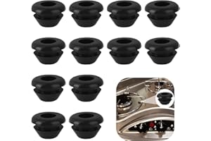 JINSIHU 12 Pezzi Gommini per Supporti per Pentole, Passacavo Gomma Piedini in Gomma, Passacavo Gomma di Protezione per Fornelli da Camper Compatibili con Aste da 5 mm di Smev, Thetford e Dometic