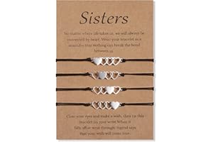 CheersLife 2/3/4/5 Amistad Hermana Pulseras Corazón Círculos De Amor Nudo Pulsera Infinita Sol Moom Estrella Distancia a Juego Deseos Joyería Regalos Navidad Para Las Mujeres Niñas Mejores Amigos Hija