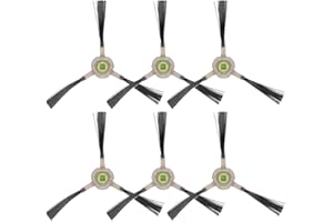 BRUVISH (6 pezzi) Spazzola laterale per Lefant M1, M320, M310, M210B M213S M210S M210 M213 M210 Pro, OKP K2 K3 K3A K4 K5, Spazzole per aspirapolvere robot, Parti di ricambio Accessori per spazzole angolari