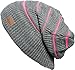 Produktbild eisglut Mütze Wintermütze Strickmütze Beanie MOJO grau meliert-neonpink