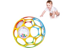 Kikuo Classic con 32 Agujeros, Pelota Flexible de Fácil Manejo, Grip Ball para Bebés, Pelota Bebe Sin BPA, Pelotas Sensoriales Bebe Juguete Bebe para el Aprendizaje Educativo Temprano