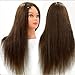 Neverland Professional 22" 100% Real Human Hair Hairdressing Equipment Styling Head Doll Mannequin Training Head Tools Braiding Cutting Student Practice Model with Clamp