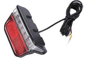Fishlor Electric Bike Brake Light, Universal Electric Bike Scooter Rear Tail Safety Light Warning Brake Lamp DIY Accessory