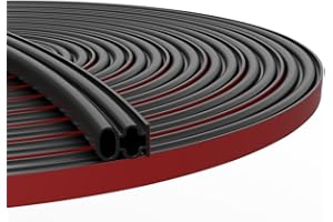 FFPMYF Guarnizione per porta, autoadesiva, per finestre, impermeabile, per finestre, colore nero, 1,5 cm x 6,1 m