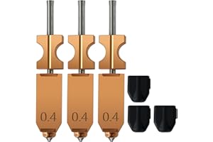 RugooSpink 3PK 0.4mm Kit de mejora de hotend para montaje de extrusor Falshforge AD5X, kit de hotend todo metal, desmontaje rápido, boquilla integrada, cabezal de impresión de alta velocidad