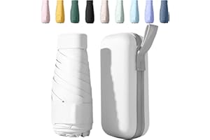 Sykerout Travel Umbrella, Mini Umbrella Sun Umbrella with Capsule Case, Small Umbrella Mini Umbrellas for Women Handbag Pocket Umbrella Travel Umbrella