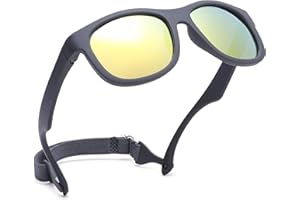Pro Acme Polarisierte Baby Sonnenbrille 0-24 Monate Silikon Rahmen mit Flexible Gurt Sonnenbrille Kinder