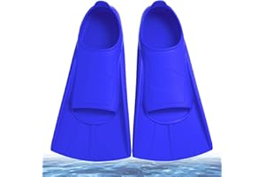 CHINGCOO Palmes de natation courtes en silicone pour enfants, palmes courtes pour enfants, palmes d'entraînement courtes pour garçons et filles
