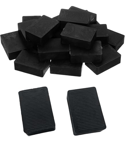 Onderlegplaten van kunststof, 25 stuks compensatieplaten van kunststof, 60 x 40 x 20 mm, beglazingsblokken, onderlegplaatjes, kunststof, voor