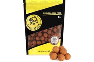 Carp Target - Boilies Premium 16/20/24 mm - 1kg - 10 Eier für 1 kg Boilies - Sinkender Köderball für Karpfen und Graskarpfen - Aromatische Mischung aus Haith's Zubehör