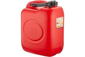 MONDO VIRO UN MONDO A CASA TUA Mundo Viro - Bidón de combustible de PVC rojo homologado con boquilla suministrada para diésel, bencia, etc. (20 L)