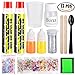 Produktbild Schleim-Kit,Vidillo 17 Pack DIY Slime Kit Kinder Spielzeug nicht giftige Schleim weichen Clay Fluffy Kits Spielzeug für Mädchen Kinder Geschenk, cool Magic Slime Spielzeug mit 2 Flaschen Leim, 2 Farben Neon Farben, 6 bunte Slice und Schleim Perlen, 1 glitter Shakes, 1 Glüh Pulver; Europäische Zertifikate