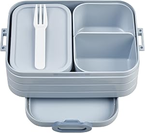 Mepal - Bento Brotdose Midi TAB - Brotdose mit Bento Box - Für 2 Sandwiches oder 4 Brotscheiben - Lunchbox für kleine Sn