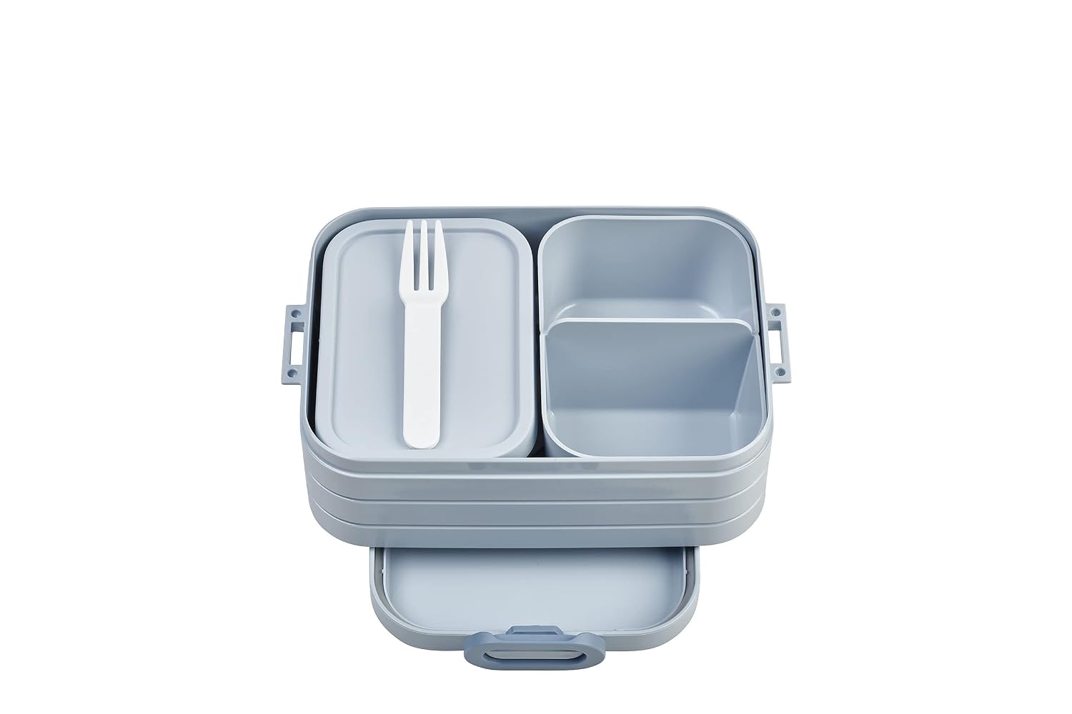 Mepal - Bento Brotdose Midi TAB - Brotdose mit Bento Box - Für 2 Sandwiches oder 4 Brotscheiben - Lunchbox für kleine Snacks & Reste - Brotdose Erwachsene Essenbox mit Fächern - 900 ml - Nordic blue