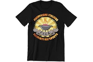 Vulfire Maglietta Uomo Figa Federazione Italiana grigliate all'aperto. Idea Regalo per Chi AMA Grigliare. BBQ t-Shirt