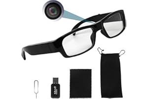 MAHIOT 32G Camera Glasses, Spy Camera Glasses with Video Digital Super Slim 1080P Smart Glasses Lens for Outdoor Sport